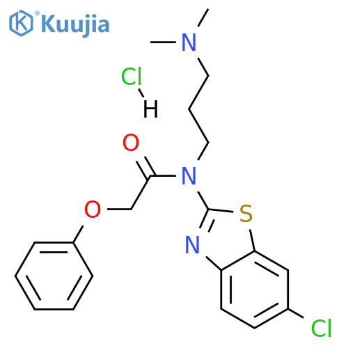 N-(6-chloro-1,3-benzothiazol-2-yl)-N-[3-(dimethylamino)propyl]-2-phenoxyacetamide hydrochloride structure