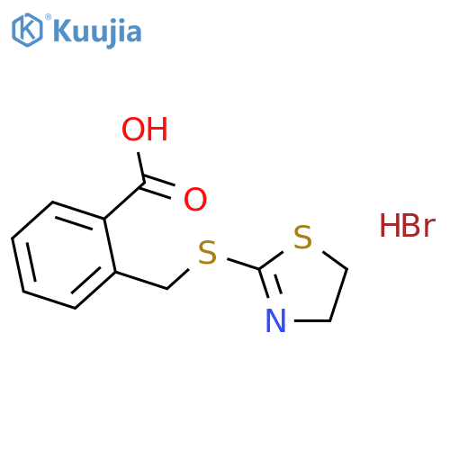 2-[(4,5-dihydro-1,3-thiazol-2-ylthio)methyl]benzoic acid hydrobromide structure