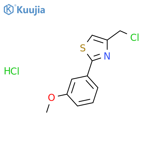 4-(chloromethyl)-2-(3-methoxyphenyl)-1,3-thiazole hydrochloride structure