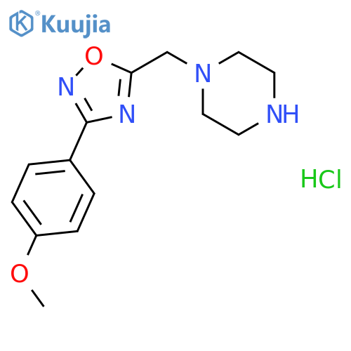 1-{3-(4-methoxyphenyl)-1,2,4-oxadiazol-5-ylmethyl}piperazine hydrochloride structure