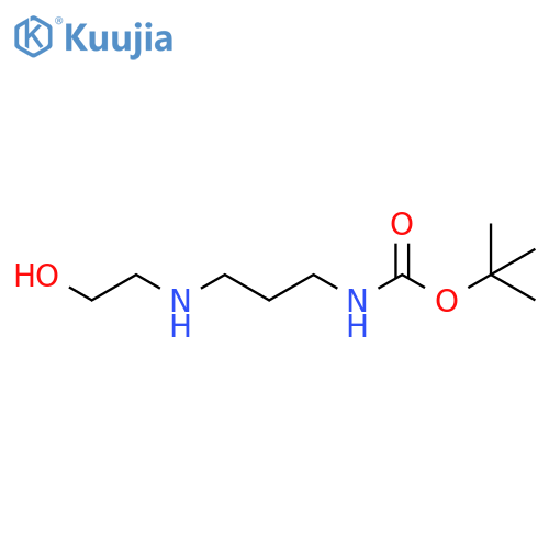 tert-butyl N-{3-[(2-hydroxyethyl)amino]propyl}carbamate structure