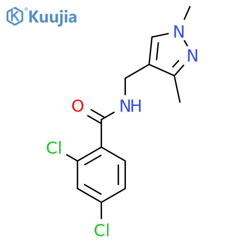 2,4-dichloro-N-[(1,3-dimethyl-1H-pyrazol-4-yl)methyl]benzamide structure