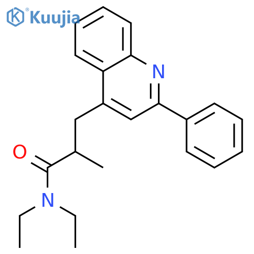 4-Quinolinepropanamide,N,N-diethyl-a-methyl-2-phenyl-,(-)- structure