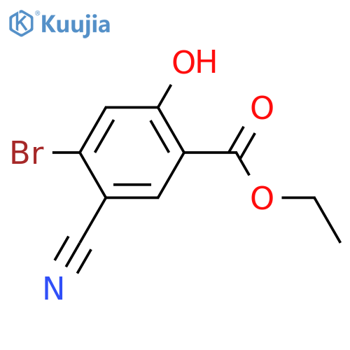 Benzoic acid, 4-bromo-5-cyano-2-hydroxy-, ethyl ester structure