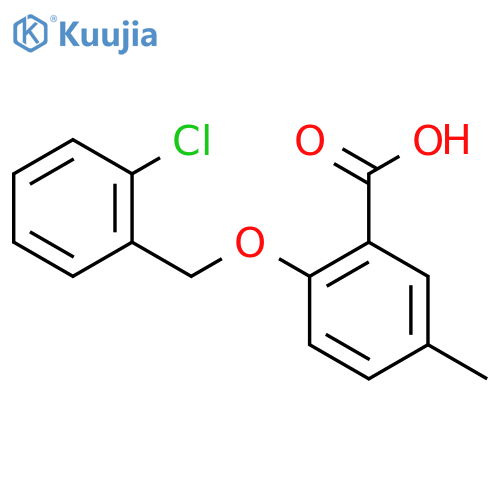 2-(2-Chlorophenyl)methoxy-5-methylbenzoic Acid structure