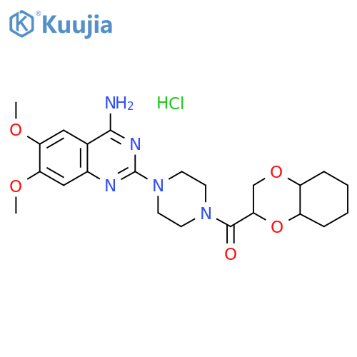 Methanone,[4-(4-amino-6,7-dimethoxy-2-quinazolinyl)-1-piperazinyl](2,3-dihydro-1,4-benzodioxin-2-yl)-,hydrochloride (1:?) structure