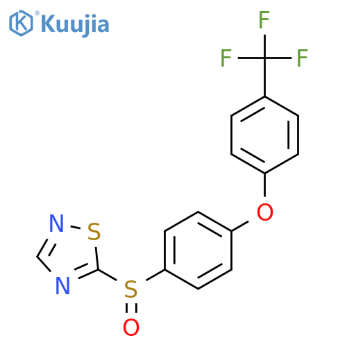 1,2,4-Thiadiazole, 5-[[4-[4-(trifluoromethyl)phenoxy]phenyl]sulfinyl]- structure
