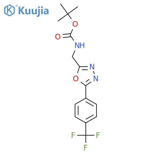 2-tert-Butyloxycarbonylaminomethyl-5-(4-(trifluoromethyl)phenyl)-1,3,4oxadiazole structure