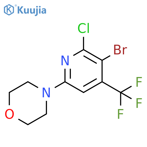 4'-(5-Bromo-6-chloro-4-(trifluoromethyl)-pyridin-2-yl)morpholine structure