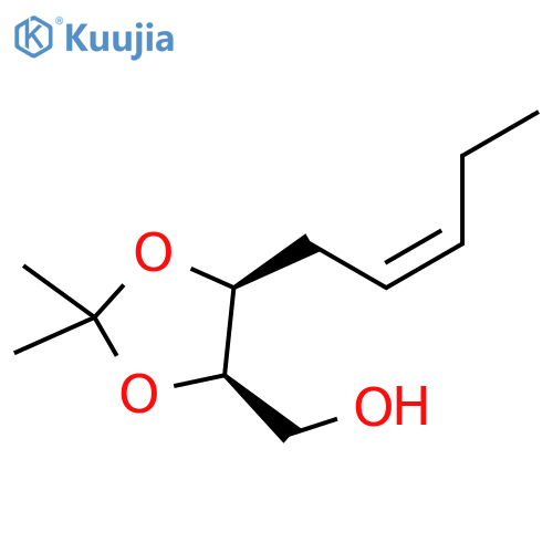 1,3-Dioxolane-4-methanol, 2,2-dimethyl-5-(2Z)-2-pentenyl-, (4R,5S)- structure