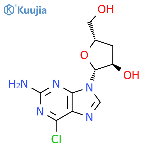 (2R,3R,5S)-2-(2-Amino-6-chloro-9H-purin-9-yl)-5-(hydroxymethyl)tetrahydrofuran-3-ol structure