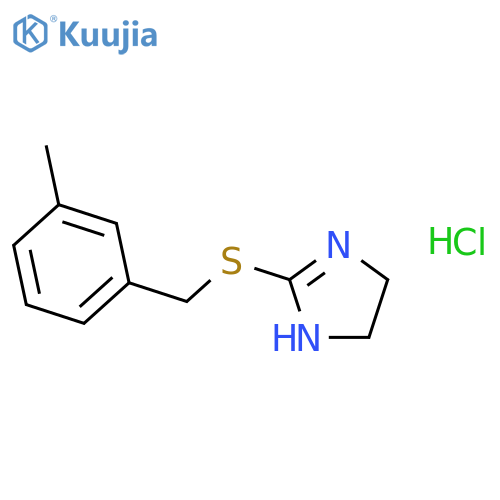 2-{[(3-methylphenyl)methyl]sulfanyl}-4,5-dihydro-1H-imidazole hydrochloride structure