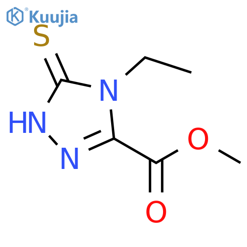 1H-1,2,4-Triazole-3-carboxylic acid, 4-ethyl-4,5-dihydro-5-thioxo-, methyl ester structure