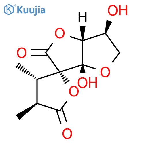 Spiro[furan-2(5H),3'(2'H)-furo[3,2-b]furan]-2',5-dione,hexahydro-3'a,6'-dihydroxy-3,4-dimethyl-, (2S,3S,4S,3'aS,6'S,6'aR)- (9CI) structure