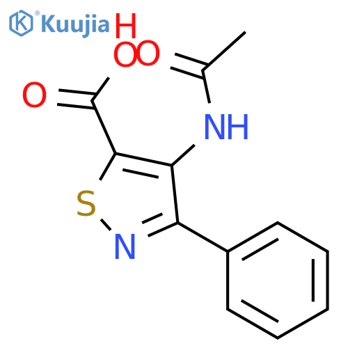 4-acetamido-3-phenyl-1,2-thiazole-5-carboxylic acid structure