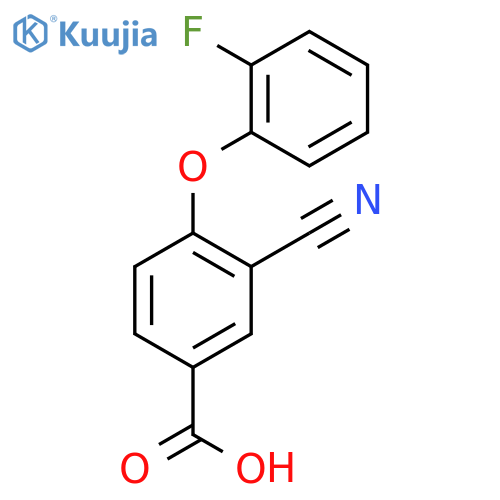 3-Cyano-4-(2-fluorophenoxy)benzoic acid structure