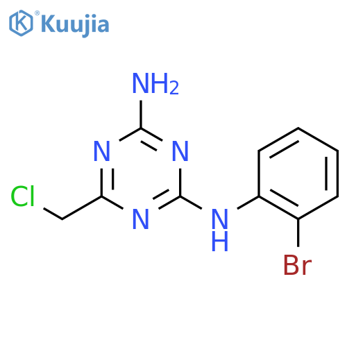 N-(2-Bromophenyl)-6-(chloromethyl)-1,3,5-triazine-2,4-diamine structure