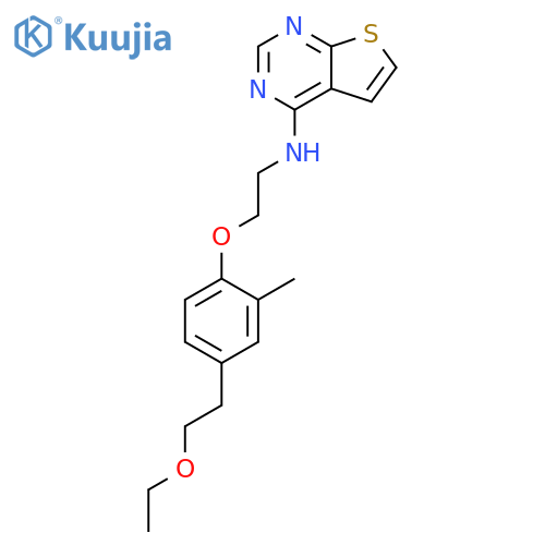 Thieno[2,3-d]pyrimidin-4-amine,N-[2-[4-(2-ethoxyethyl)-2-methylphenoxy]ethyl]- structure