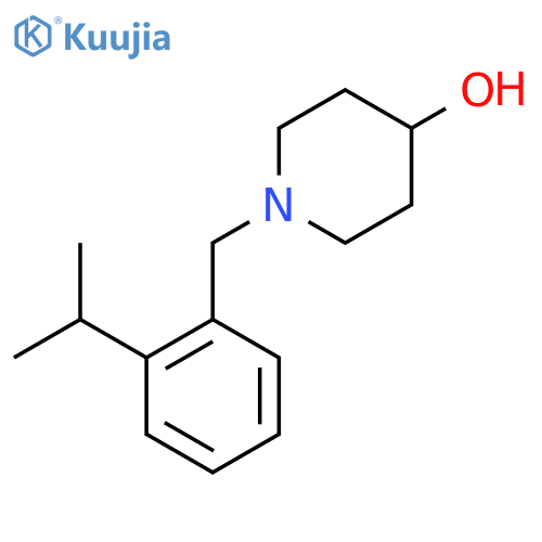 1-{[2-(Propan-2-yl)phenyl]methyl}piperidin-4-ol structure