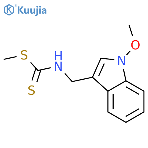 Carbamodithioic acid,N-[(1-methoxy-1H-indol-3-yl)methyl]-, methyl ester structure