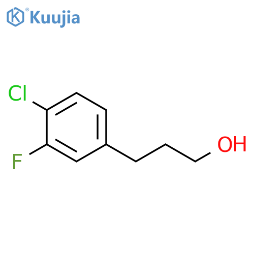 3-(4-chloro-3-fluorophenyl)propan-1-ol structure