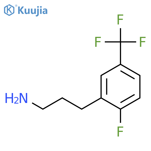 3-2-fluoro-5-(trifluoromethyl)phenylpropan-1-amine structure