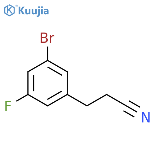 3-(3-bromo-5-fluorophenyl)propanenitrile structure