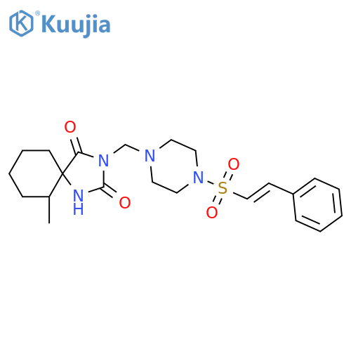 6-Methyl-3-{[4-(2-phenylethenesulfonyl)piperazin-1-yl]methyl}-1,3-diazaspiro[4.5]decane-2,4-dione structure