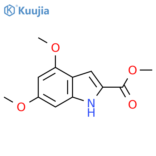 1H-Indole-2-carboxylicacid, 4,6-dimethoxy-, methyl ester structure