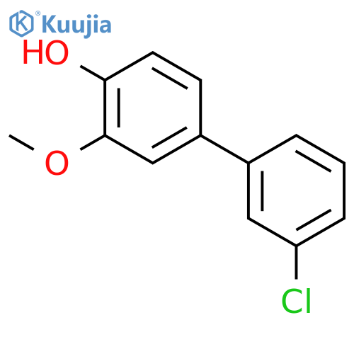4-(3-chlorophenyl)-2-methoxyphenol structure