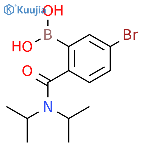 (5-Bromo-2-(diisopropylcarbamoyl)phenyl)boronic acid structure