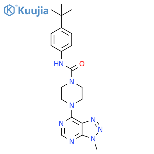 N-(4-tert-butylphenyl)-4-{3-methyl-3H-[1,2,3]triazolo[4,5-d]pyrimidin-7-yl}piperazine-1-carboxamide structure
