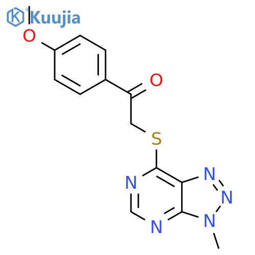 1-(4-methoxyphenyl)-2-({3-methyl-3H-[1,2,3]triazolo[4,5-d]pyrimidin-7-yl}sulfanyl)ethan-1-one structure