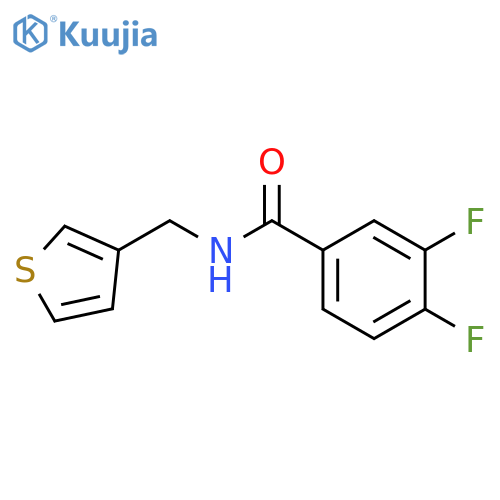 3,4-difluoro-N-[(thiophen-3-yl)methyl]benzamide structure