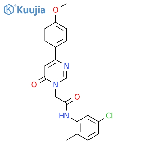 N-(5-chloro-2-methylphenyl)-2-4-(4-methoxyphenyl)-6-oxo-1,6-dihydropyrimidin-1-ylacetamide structure