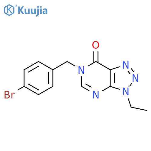 6-[(4-bromophenyl)methyl]-3-ethyl-3H,6H,7H-[1,2,3]triazolo[4,5-d]pyrimidin-7-one structure