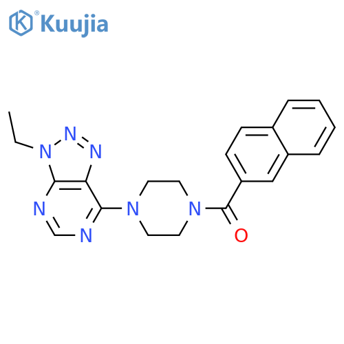1-{3-ethyl-3H-1,2,3triazolo4,5-dpyrimidin-7-yl}-4-(naphthalene-2-carbonyl)piperazine structure