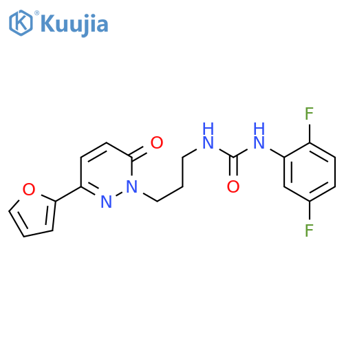 1-(2,5-difluorophenyl)-3-{3-[3-(furan-2-yl)-6-oxo-1,6-dihydropyridazin-1-yl]propyl}urea structure