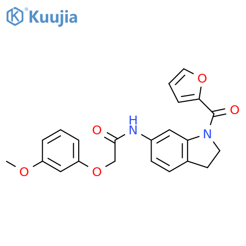 N-[1-(furan-2-carbonyl)-2,3-dihydro-1H-indol-6-yl]-2-(3-methoxyphenoxy)acetamide structure
