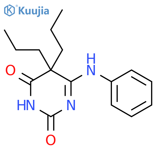 2,4(3H,5H)-Pyrimidinedione,6-(phenylamino)-5,5-dipropyl- structure