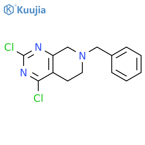 7-benzyl-2,4-dichloro-6,8-dihydro-5H-pyrido[3,4-d]pyrimidine structure