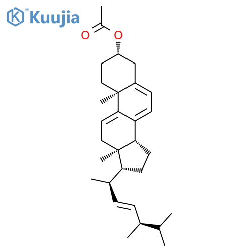 Ergosta-5,7,9,(11),22-tetraen-3beta-ylacetat structure