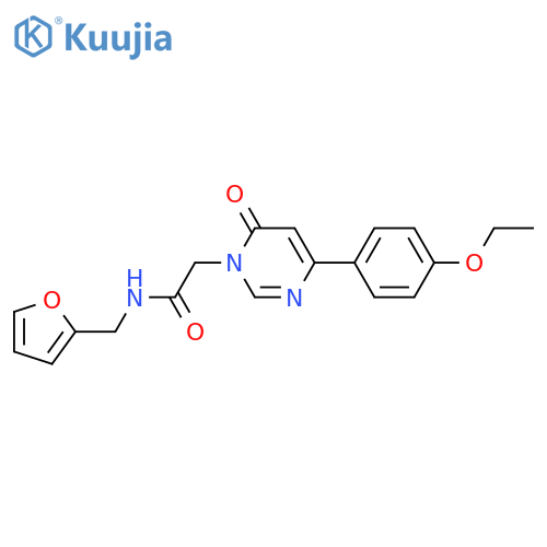 2-[4-(4-ethoxyphenyl)-6-oxo-1,6-dihydropyrimidin-1-yl]-N-[(furan-2-yl)methyl]acetamide structure
