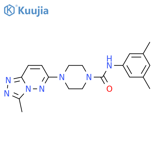 N-(3,5-dimethylphenyl)-4-{3-methyl-[1,2,4]triazolo[4,3-b]pyridazin-6-yl}piperazine-1-carboxamide structure