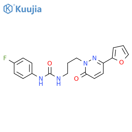 1-(4-fluorophenyl)-3-{3-[3-(furan-2-yl)-6-oxo-1,6-dihydropyridazin-1-yl]propyl}urea structure