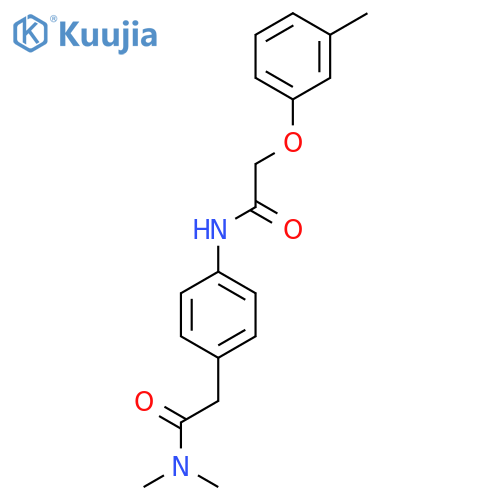 N,N-dimethyl-2-{4-[2-(3-methylphenoxy)acetamido]phenyl}acetamide structure