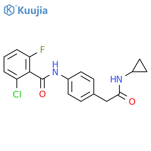2-chloro-N-{4-[(cyclopropylcarbamoyl)methyl]phenyl}-6-fluorobenzamide structure