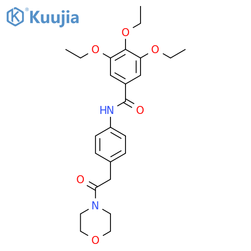3,4,5-triethoxy-N-{4-[2-(morpholin-4-yl)-2-oxoethyl]phenyl}benzamide structure