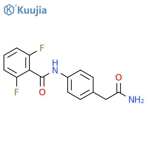 N-4-(carbamoylmethyl)phenyl-2,6-difluorobenzamide structure