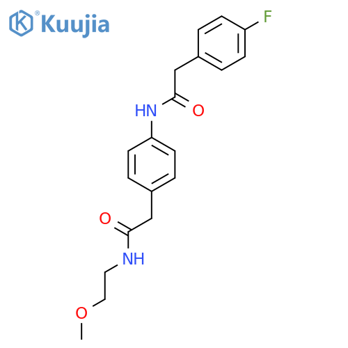 2-{4-2-(4-fluorophenyl)acetamidophenyl}-N-(2-methoxyethyl)acetamide structure